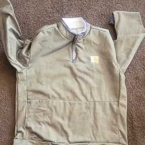 Carhartt Men's Green Zip-Up Sweater